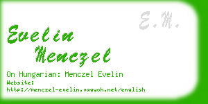 evelin menczel business card